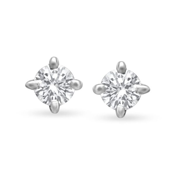 Modern Solitaire Top Diamond Earrings Ganapati Jewellers Nepal 8