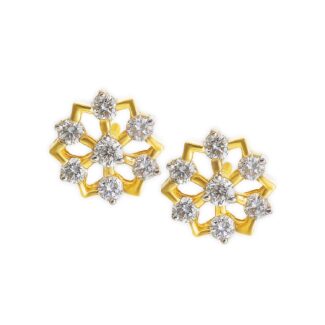 Chic Flower Diamond Earrings Ganapati Jewellers Nepal