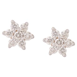 Exquisite Flower Diamond Earrings Ganapati Jewellers Nepal