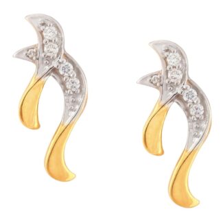 Elegant Modern Design Diamond Earrings Ganapati Jewellers Nepal