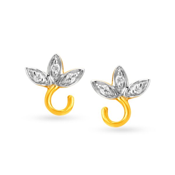 Floral Top Diamond Earrings Ganapati Jewellers Nepal 9