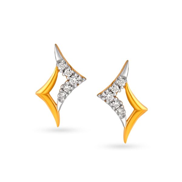 Modern 4 Side Top Diamond Earrings Ganapati Jewellers Nepal 8