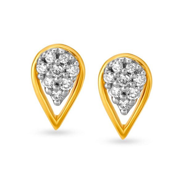 Chic Drop Top Diamond Earrings Ganapati Jewellers Nepal 8