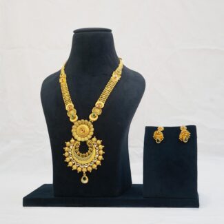 Lustrous Gold Necklace Set Ganapati Jewellers Nepal