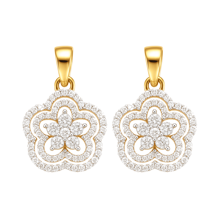 Petal Bloom Earrings Ganapati Jewellers Nepal 9 Petal Bloom Earrings