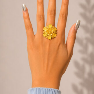 Floral Gold Ring Ganapati Jewellers Nepal Floral Gold Ring