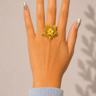 Gold Rosette Ring Ganapati Jewellers Nepal Gold Rosette Ring