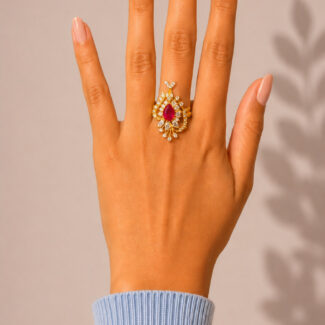 Marquise Ruby Ring Ganapati Jewellers Nepal Marquise Ruby Ring
