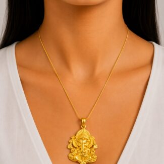 Gold Seated Lord Ganesha Pendant Ganapati Jewellers Nepal Gold Seated Lord Ganesha Pendant