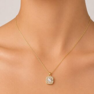 Cushion Halo Pendant