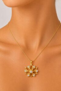 Floral Diamond Pendant Ganapati Jewellers Nepal