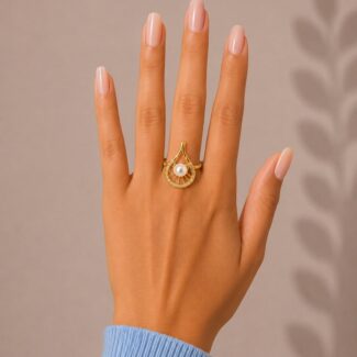 Pearl Drop Ring Ganapati Jewellers Nepal Pearl Drop Ring