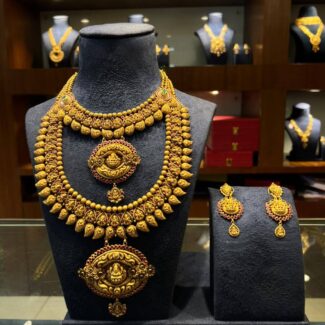 Royal Floral Pendant Necklace Set Ganapati Jewellers Nepal 9 Royal Floral Pendant Necklace Set