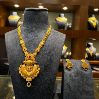Royal Peacock Pendant Necklace Set Ganapati Jewellers Nepal Royal Peacock Pendant Necklace Set