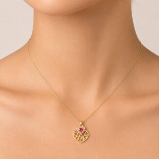Ruby Heart Pendant