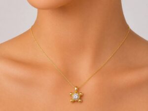 Solitaire Bloom Pendant Ganapati Jewellers Nepal