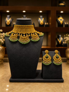 Vintage Floral Statement Necklace Set Ganapati Jewellers Nepal