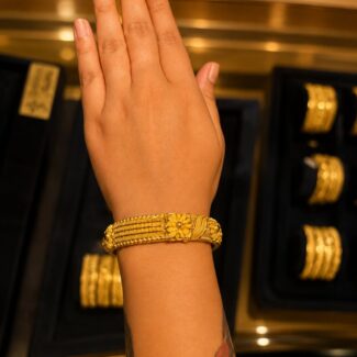 Traditional Gold Kada Bracelet
