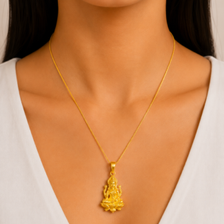 Divine Maa Lakshmi Gold Pendant Ganapati Jewellers Nepal Divine Maa Lakshmi Gold Pendant