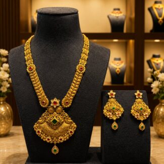 Antique Gold Necklace Set Ganapati Jewellers Nepal Antique Gold Necklace Set